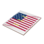 アメリカ国旗「ホームスイートホーム」アートプリント タイル (側面)