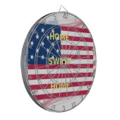 アメリカ国旗「ホームスイートホーム」アートプリント ダーツボード (正面左)