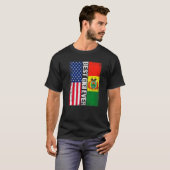 アメリカ国旗&ボリビア最高の国旗ジエバーファミリー Tシャツ (正面フル)