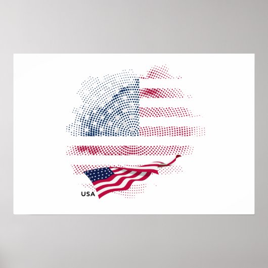 アメリカ国旗 ポスター (正面)
