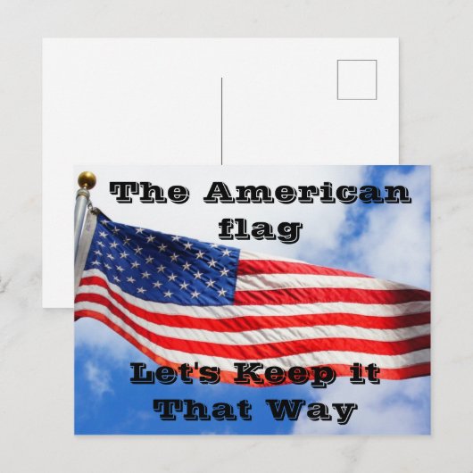 アメリカ国旗 ポストカード (正面/裏面)