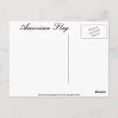 アメリカ国旗 ポストカード (裏面)