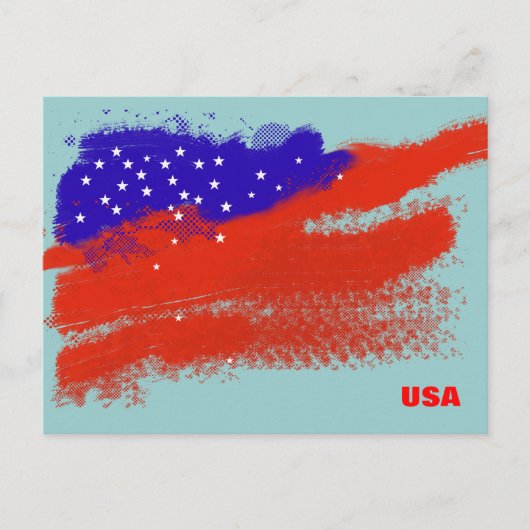アメリカ国旗 ポストカード (正面)