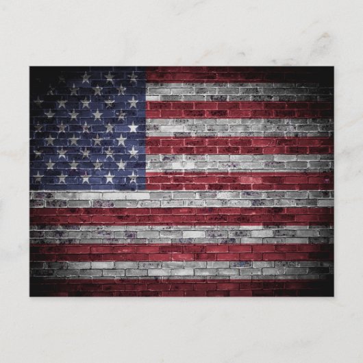 アメリカ国旗。 ポストカード (正面)