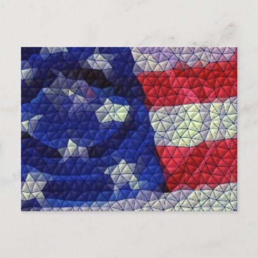 アメリカ国旗 ポストカード (正面)