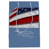 アメリカ国旗 ミディアムペーパーバッグ (正面)