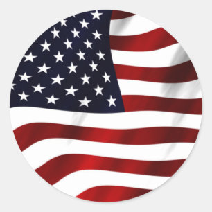 アメリカ国旗 ラウンドシール