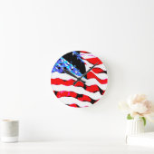 アメリカ国旗 ラウンド壁時計 (ホーム)