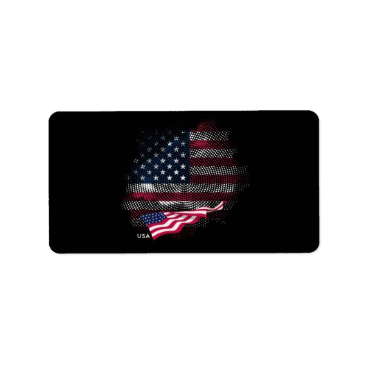 アメリカ国旗 ラベル (正面)