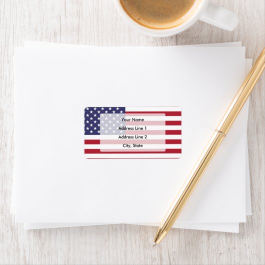 アメリカ国旗 ラベル (インサイチュ)