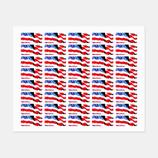 アメリカ国旗 ラベル (シート)