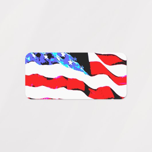 アメリカ国旗 ラベル (デザイン2)
