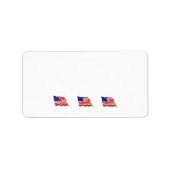 アメリカ国旗 ラベル (正面)