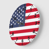 アメリカ国旗 ラージ壁時計 (傾斜)