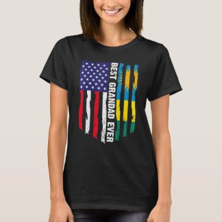 アメリカ国旗・ルワンダ最高の国旗グラダエバー Tシャツ