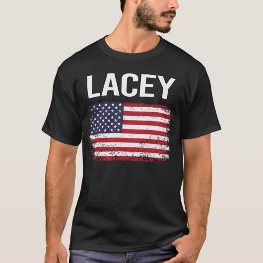 アメリカ国旗 レイシー Tシャツ (正面)