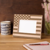 アメリカ国旗 レーザー彫刻フレーム (左)