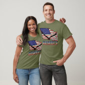 アメリカ国旗 & ワシの上にあるRESPECT Tシャツ (ユニセックス)