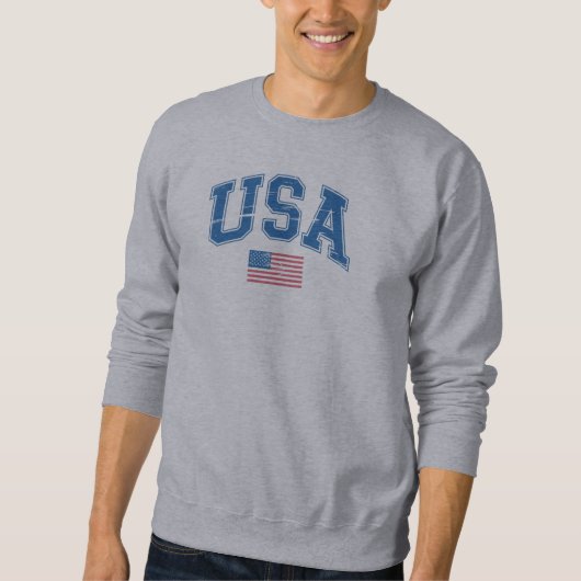 アメリカ国旗 ヴァーシティーUSA スウェットシャツ (正面)