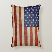アメリカ国旗(ヴィンテージ仕上げ) アクセントクッション (正面(垂直))