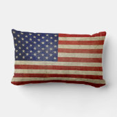 アメリカ国旗(ヴィンテージ仕上げ) ランバークッション (裏面)