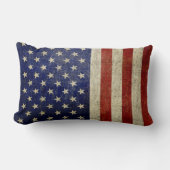 アメリカ国旗(ヴィンテージ仕上げ) ランバークッション (正面)