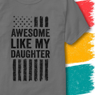 アメリカ国旗 ヴィンテージ風 アメリカ娘最高! Tシャツ