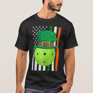 アメリカ国旗 ヴィンテージ アイリッシュ ピックルボール セントパトリック Tシャツ