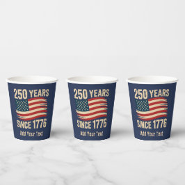 アメリカ国旗 ヴィンテージ グランジ USA 250 オリジナルプリント 紙コップ