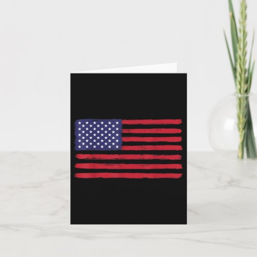 アメリカ国旗 ヴィンテージ 記念日 退役軍人 カード (正面)