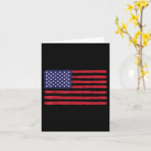 アメリカ国旗 ヴィンテージ 記念日 退役軍人 カード (黄色い花)