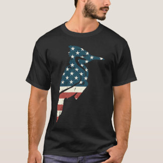 アメリカ国旗 ヴィンテージ 鳥 キツツキ 愛国 Tシャツ