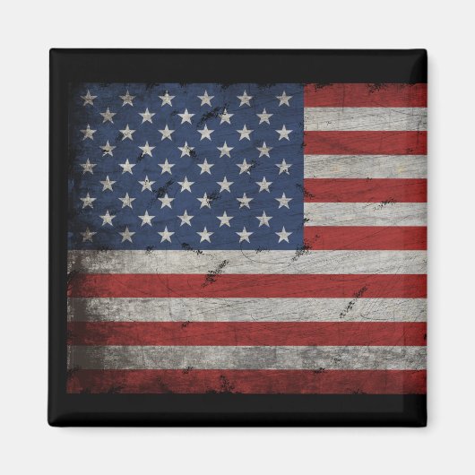 アメリカ国旗 ヴィンテージ 7月4日 マグネット (正面)