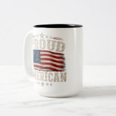 アメリカ国旗 二色 マグカップ 誇り高きアメリカ (正面左)