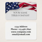 アメリカ国旗 企業名 プロファイル 名刺 (正面&裏面)