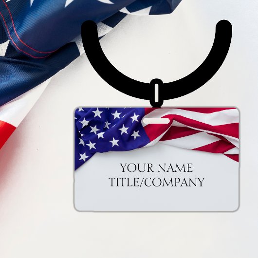 アメリカ国旗 会社名 ID バッジ