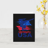 アメリカ国旗 体操 アメリカ応援 カード (黄色い花)