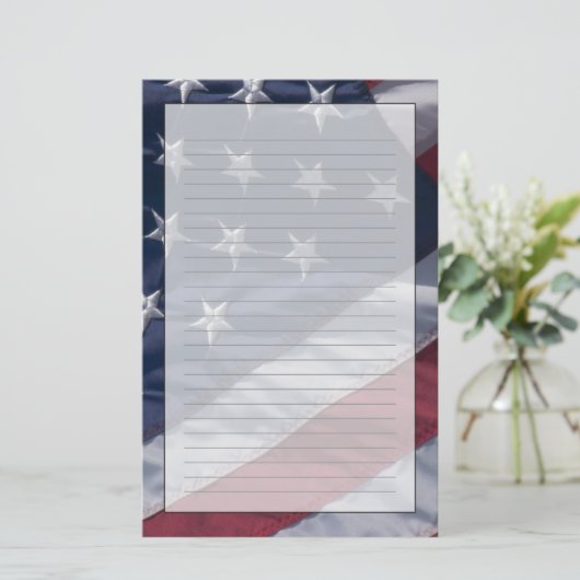 アメリカ国旗。 便箋 (スタンド正面)