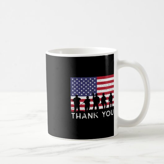 アメリカ国旗 兵隊さん ありがとう 追悼記念日 P コーヒーマグカップ (右)