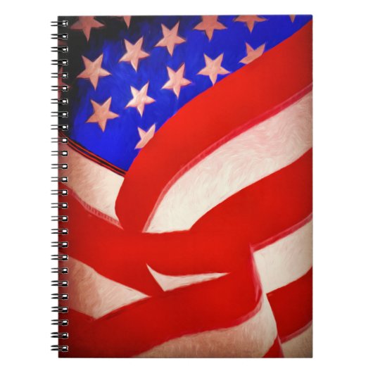 アメリカ国旗 写真ノートブック(80ページ 白黒) ノートブック (正面)