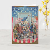 アメリカ国旗 初めての独立記念日 カード (黄色い花)
