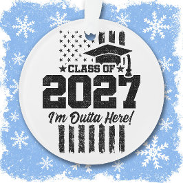 アメリカ国旗 卒業 2027年 シニアクラス オーナメント