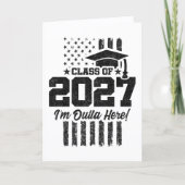 アメリカ国旗 卒業 2027年 シニアクラス カード (正面)