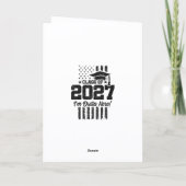 アメリカ国旗 卒業 2027年 シニアクラス カード (裏面)