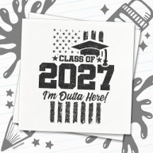 アメリカ国旗 卒業 2027年 シニアクラス