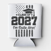 アメリカ国旗 卒業 2027年 シニアクラス 缶クーラー (正面)