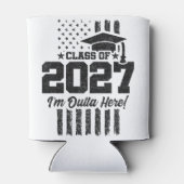アメリカ国旗 卒業 2027年 シニアクラス 缶クーラー (裏面)