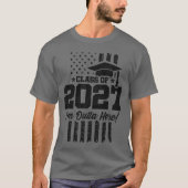 アメリカ国旗 卒業 2027年 シニアクラス Tシャツ (正面)
