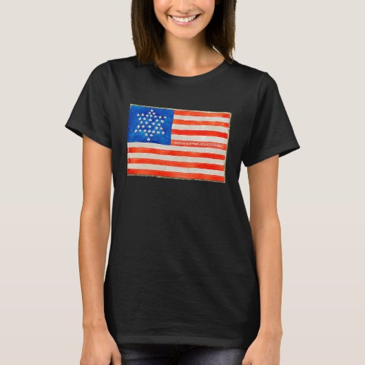 アメリカ国旗 南北戦争 Tシャツ (正面)