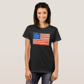 アメリカ国旗 南北戦争 Tシャツ (正面フル)